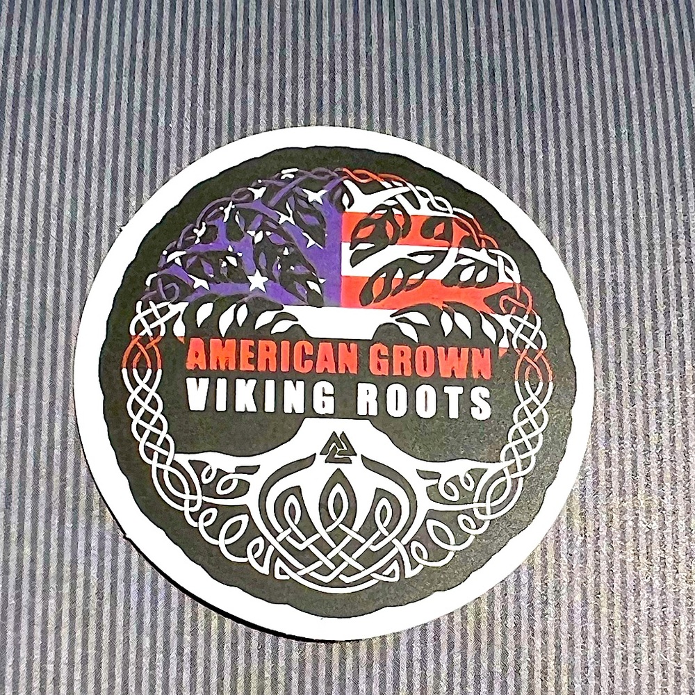 American Viking Old Norse God Masculine Warrior Celtic Art Single Sticker